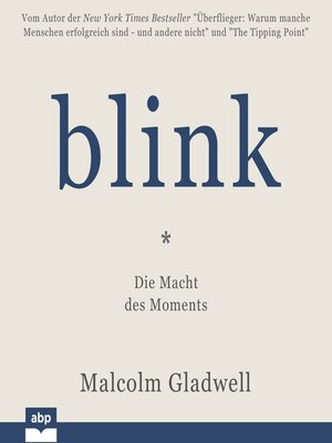 cover image of Blink--Die Macht des Moments (Ungekürzt)